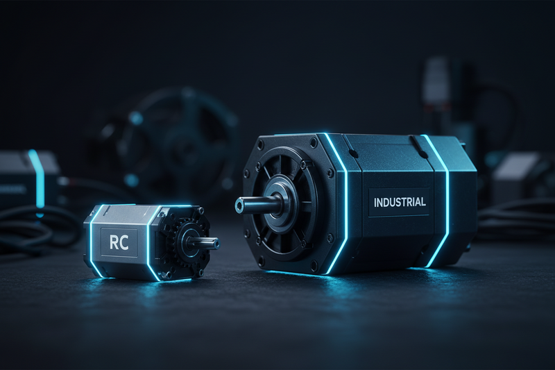 Was ist der Unterschied zwischen RC- und Industrieservos?